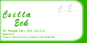 csilla eck business card